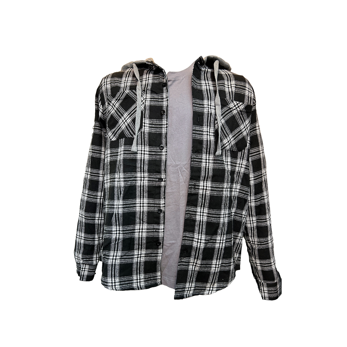Sobrecamisa a cuadros con gorro