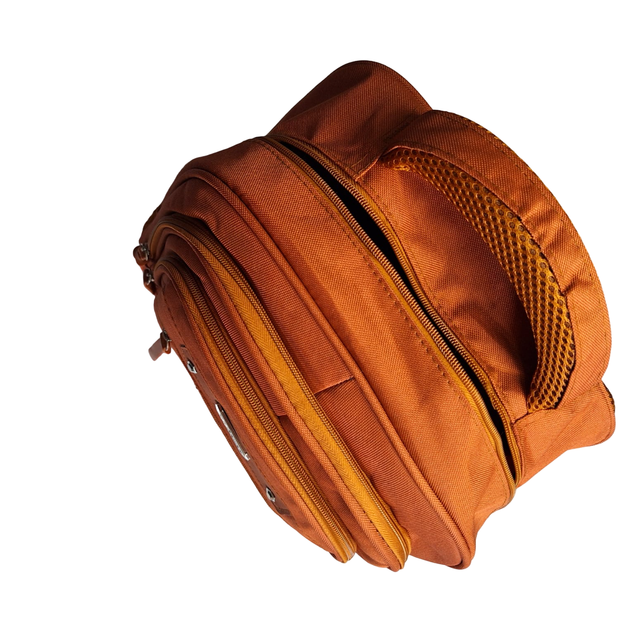 Mochila Escolar Bolsa De Viaje De Gran Capacidad Para Caballero Color Naranja Oscuro