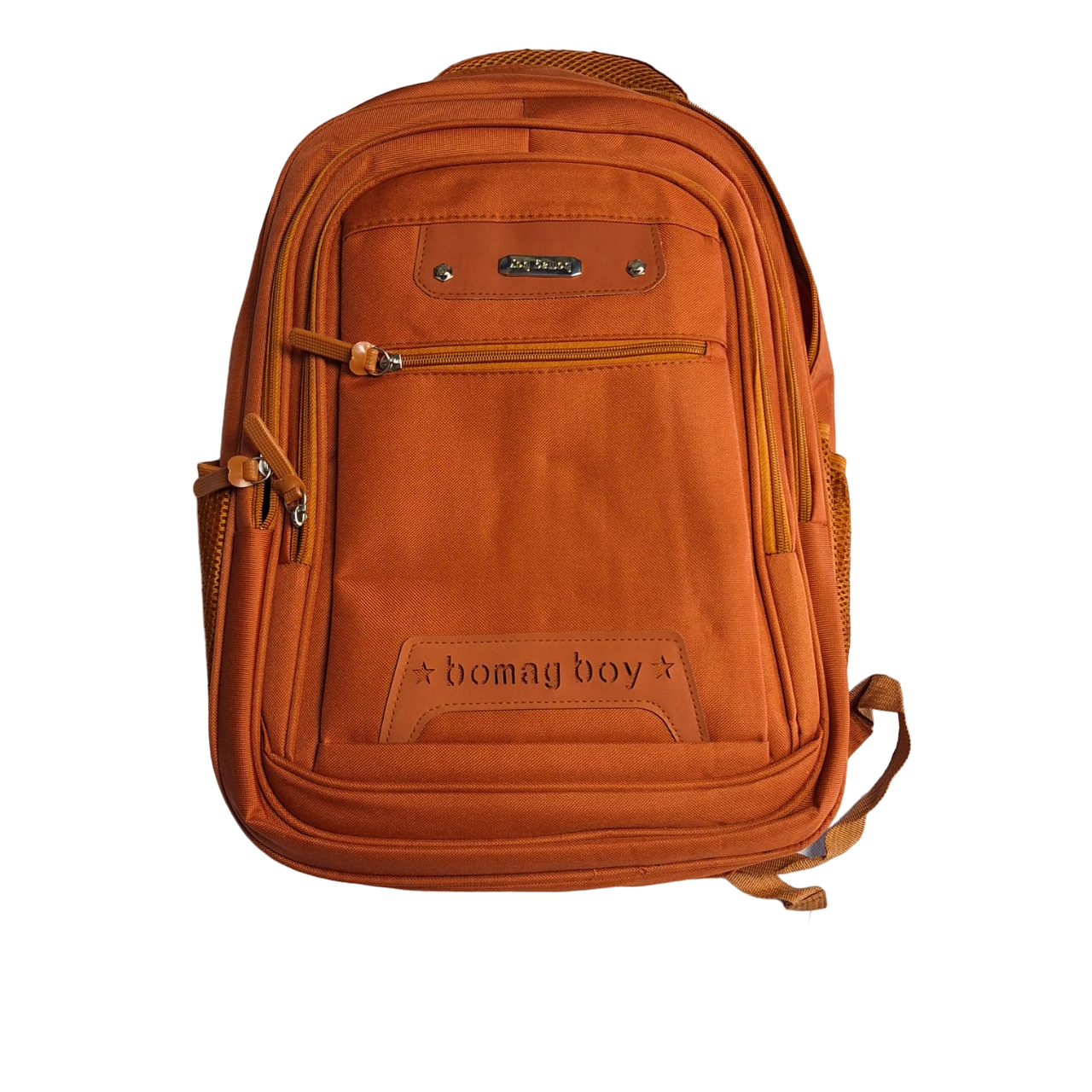 Mochila Escolar Bolsa De Viaje De Gran Capacidad Para Caballero Color Naranja Oscuro