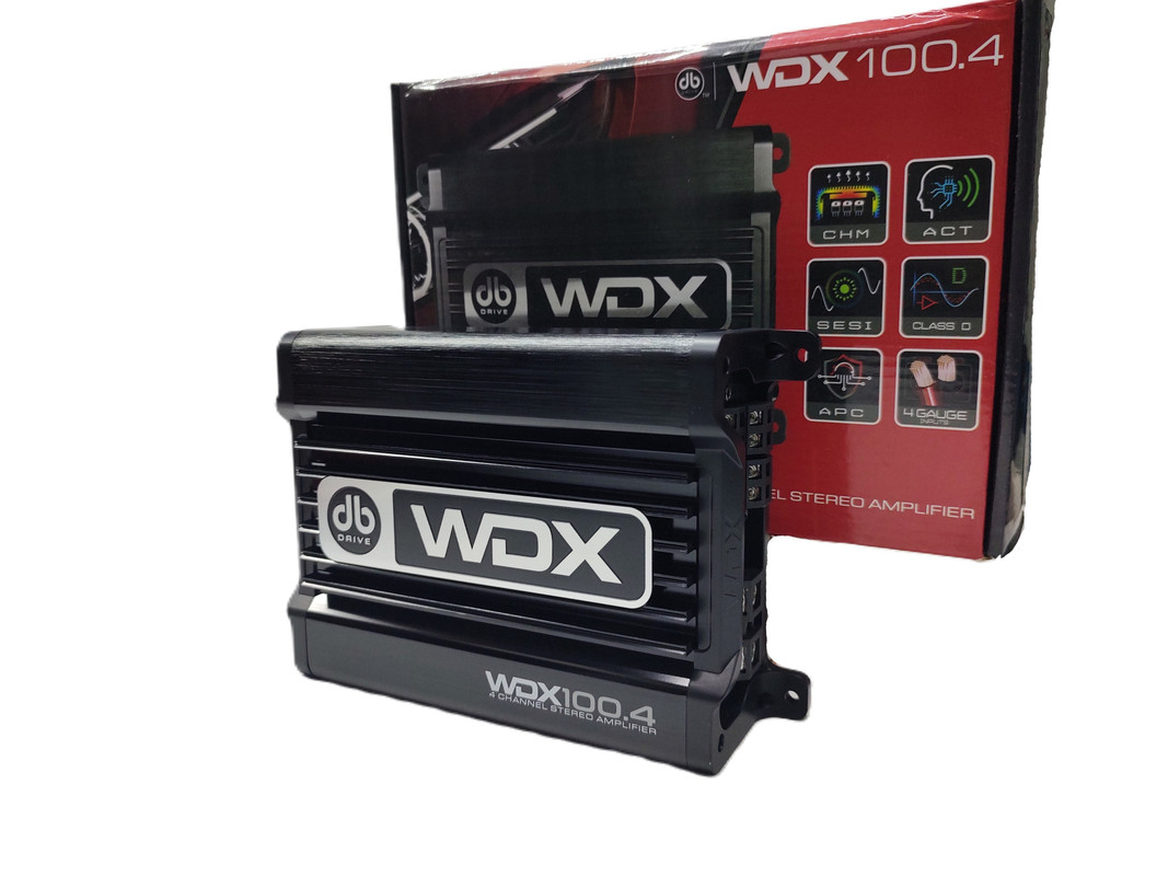 Amplificador Mini 4 Canales DB Drive Wdx100.4 600W Clase D.