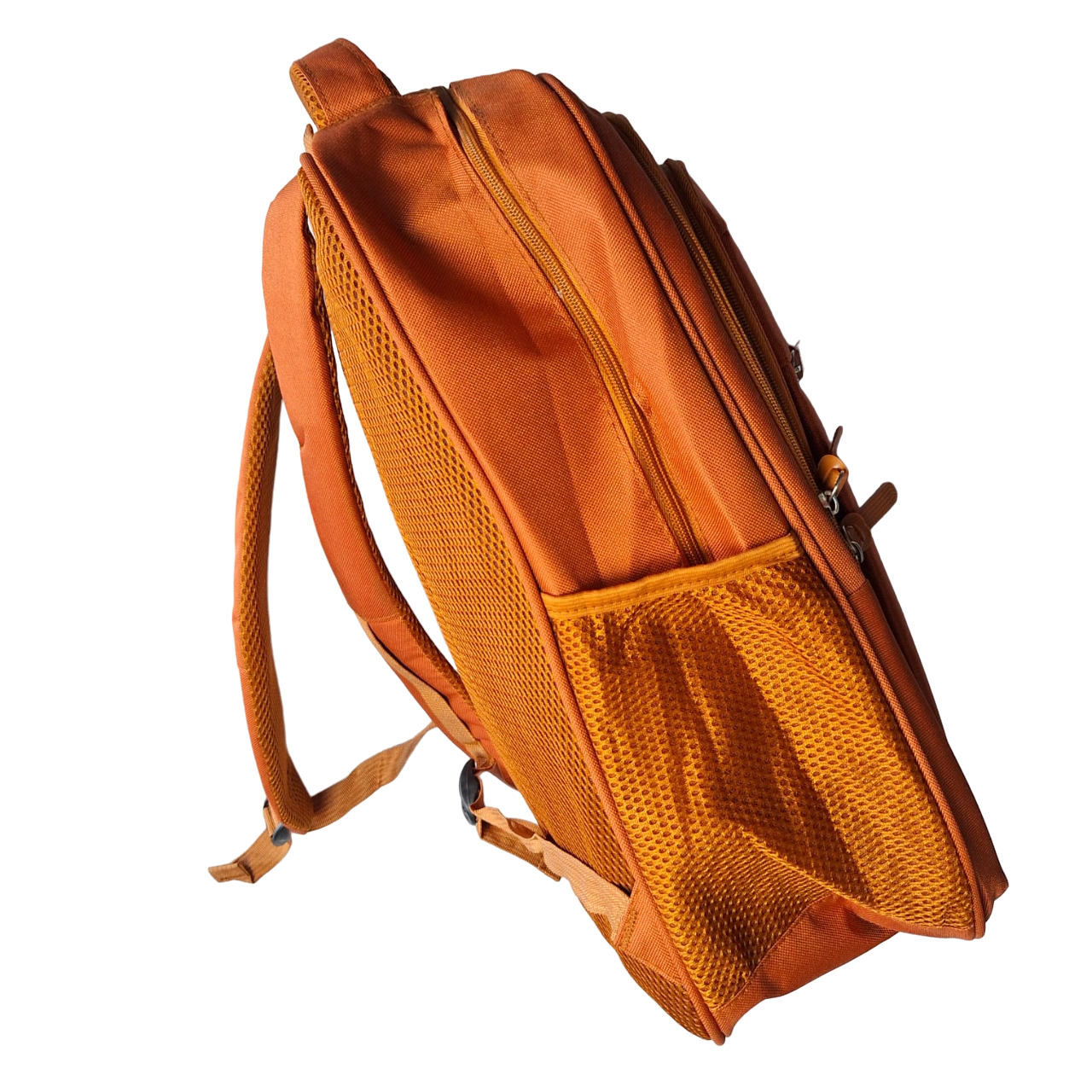 Mochila Escolar Bolsa De Viaje De Gran Capacidad Para Caballero Color Naranja Oscuro
