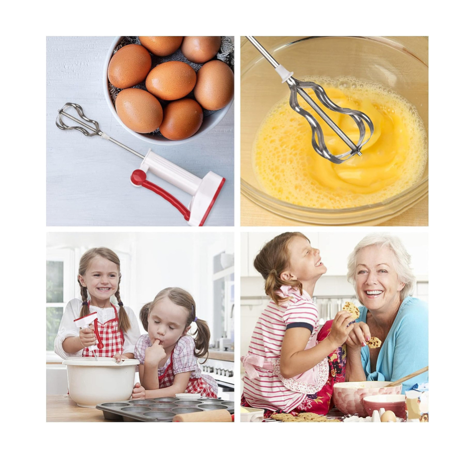 Batidor Mezclador Manual Utensilio Cocina Repostería azul.