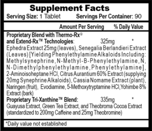 Suplemento Termogenico Lipodrene 90 Capsulas.