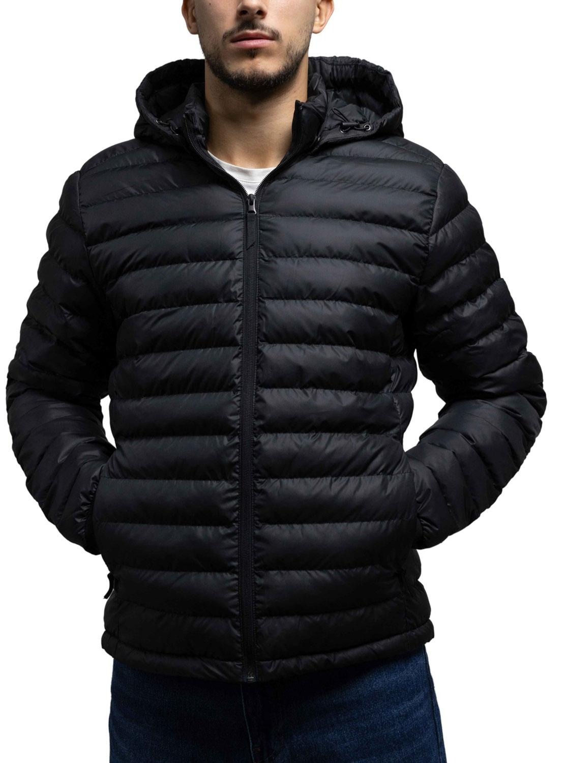 Chamarra Con Capucha Chamarra Negra Ligera