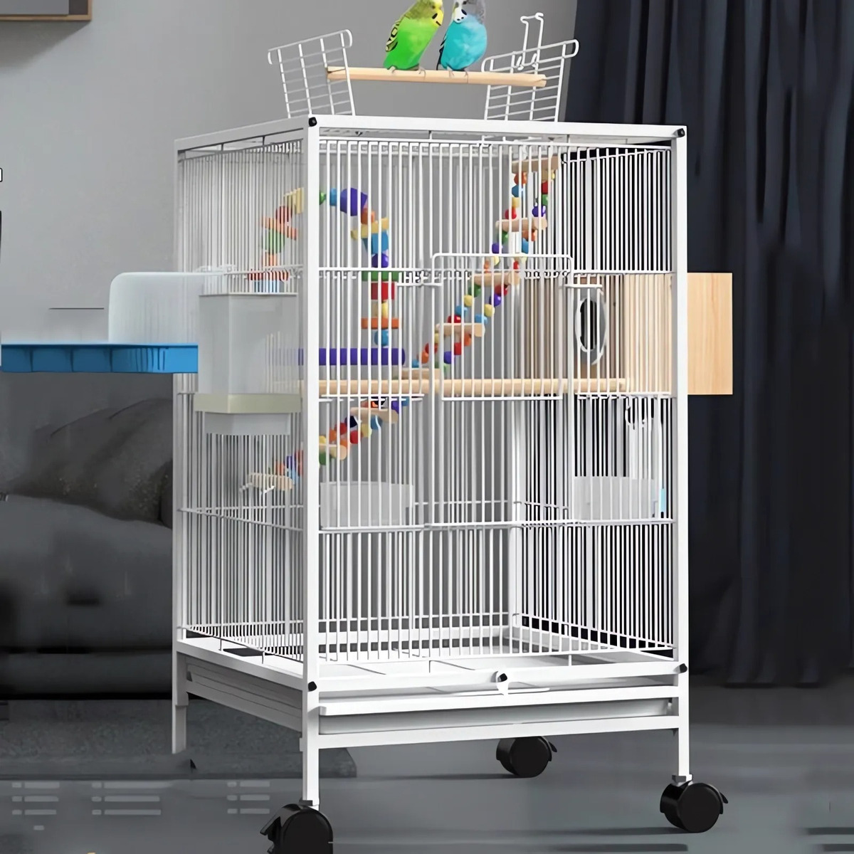 Jaula Para Pájaro Aves Canario Perico Australianos Loro Nido