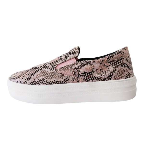 TENIS SLIP ON CON PLATAFORMA PARA MUJER ANIMAL PRINT MARCA PAVIMX MOD.505