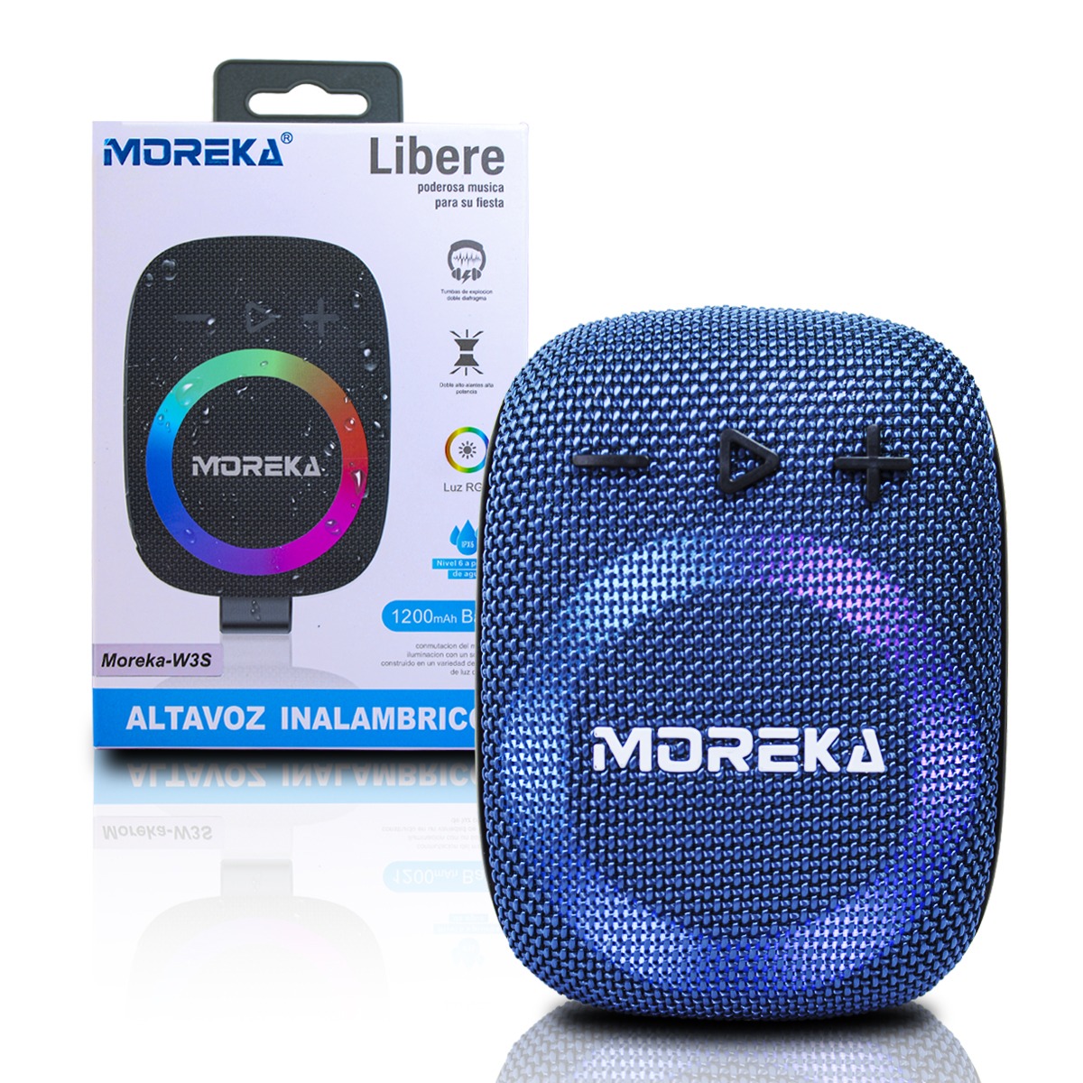 Bocina Azul Moreka Bluetooth Altavoz De Bicicleta Aprueba De agua