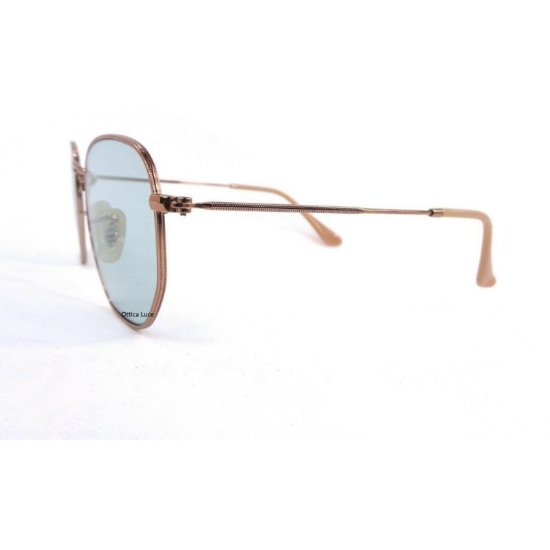 Lentes de sol Ray Ban Rb3548n 91310Y Hexagonal Flat Azul Transparente Icon