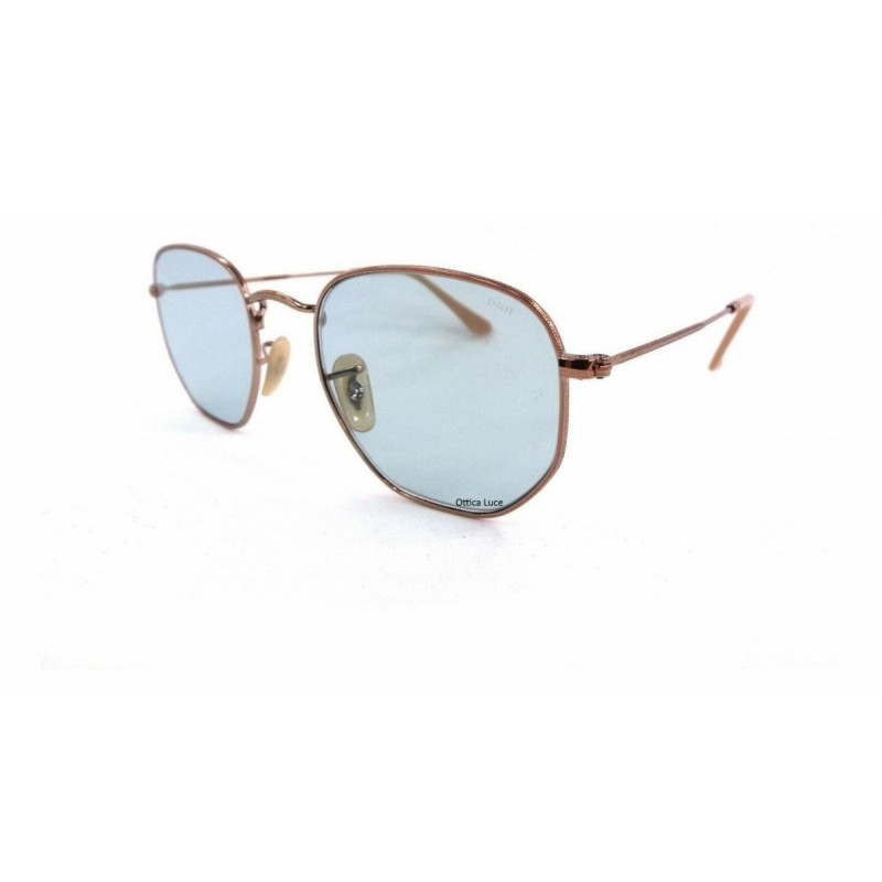 Lentes de sol Ray Ban Rb3548n 91310Y Hexagonal Flat Azul Transparente Icon