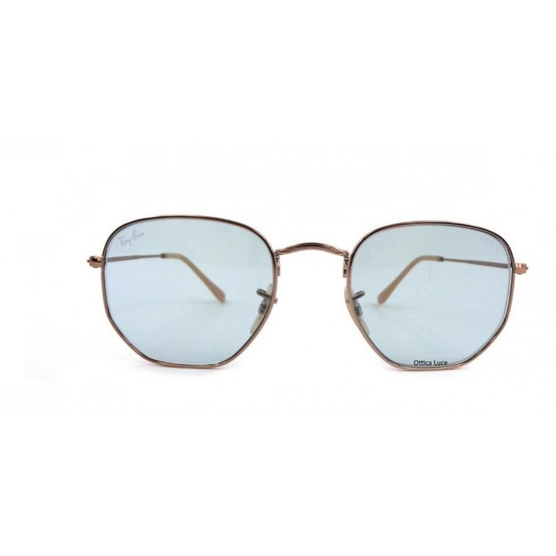 Lentes de sol Ray Ban Rb3548n 91310Y Hexagonal Flat Azul Transparente Icon