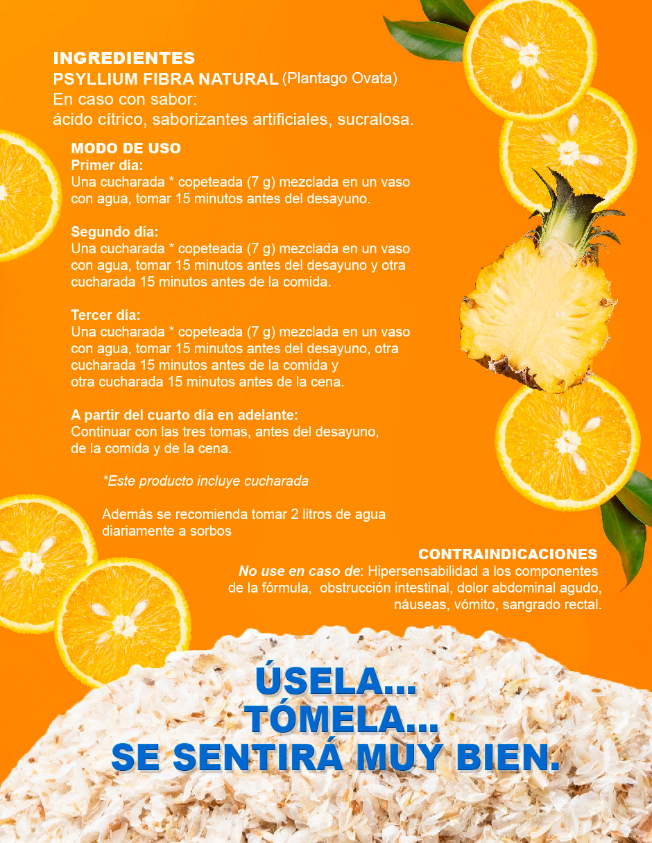 Fibra Pureza de Oro 340g BEST HEALTH Fibra PREMIUM 100% Natural Sabor Natural