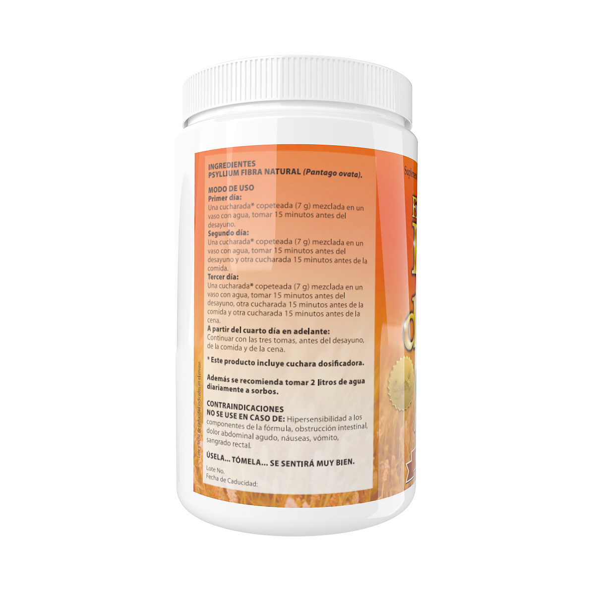 Fibra Pureza de Oro 340g BEST HEALTH Fibra PREMIUM 100% Natural Sabor Natural