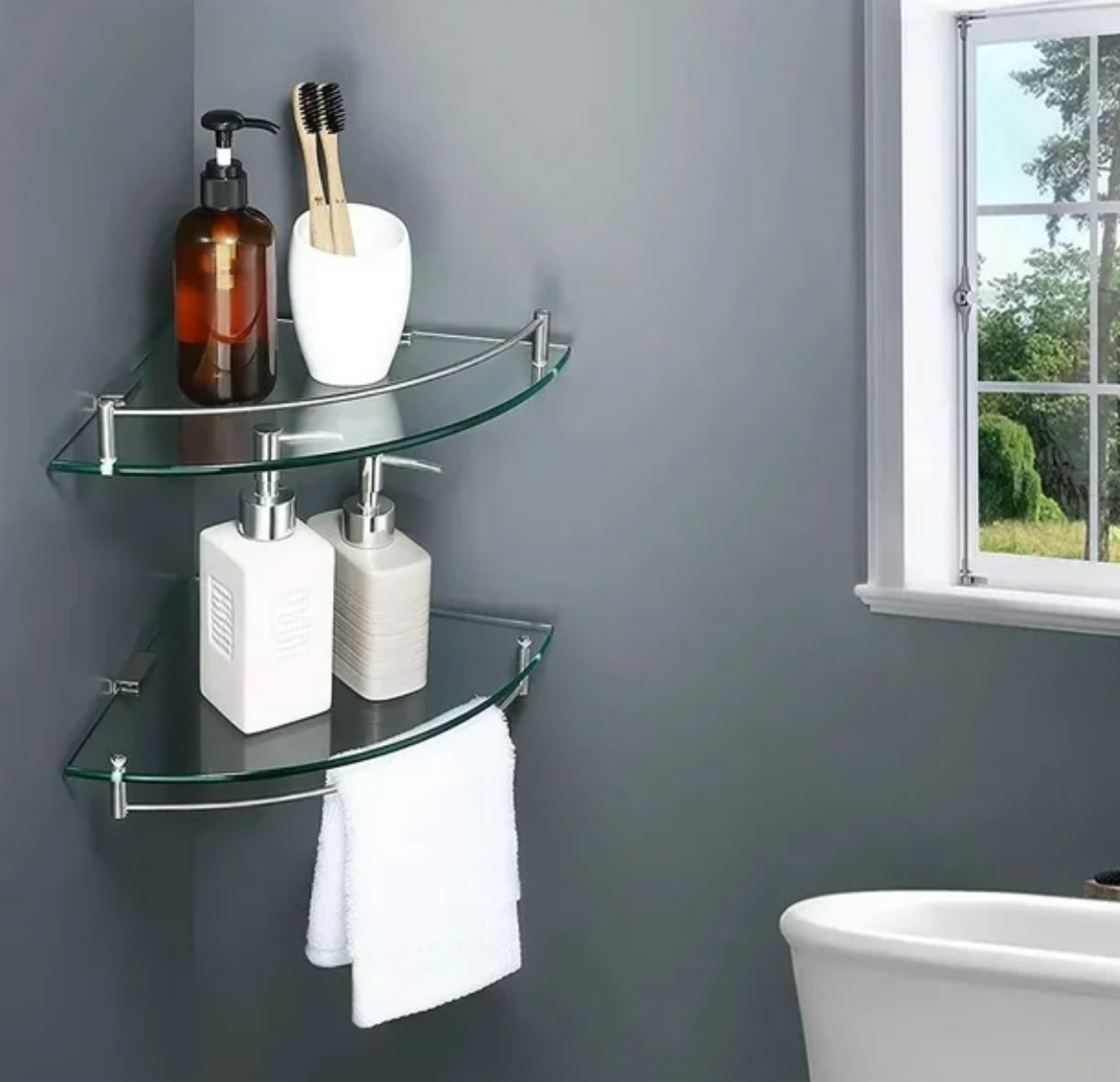 Repisa Organizador de Cristal templado 3pzs.