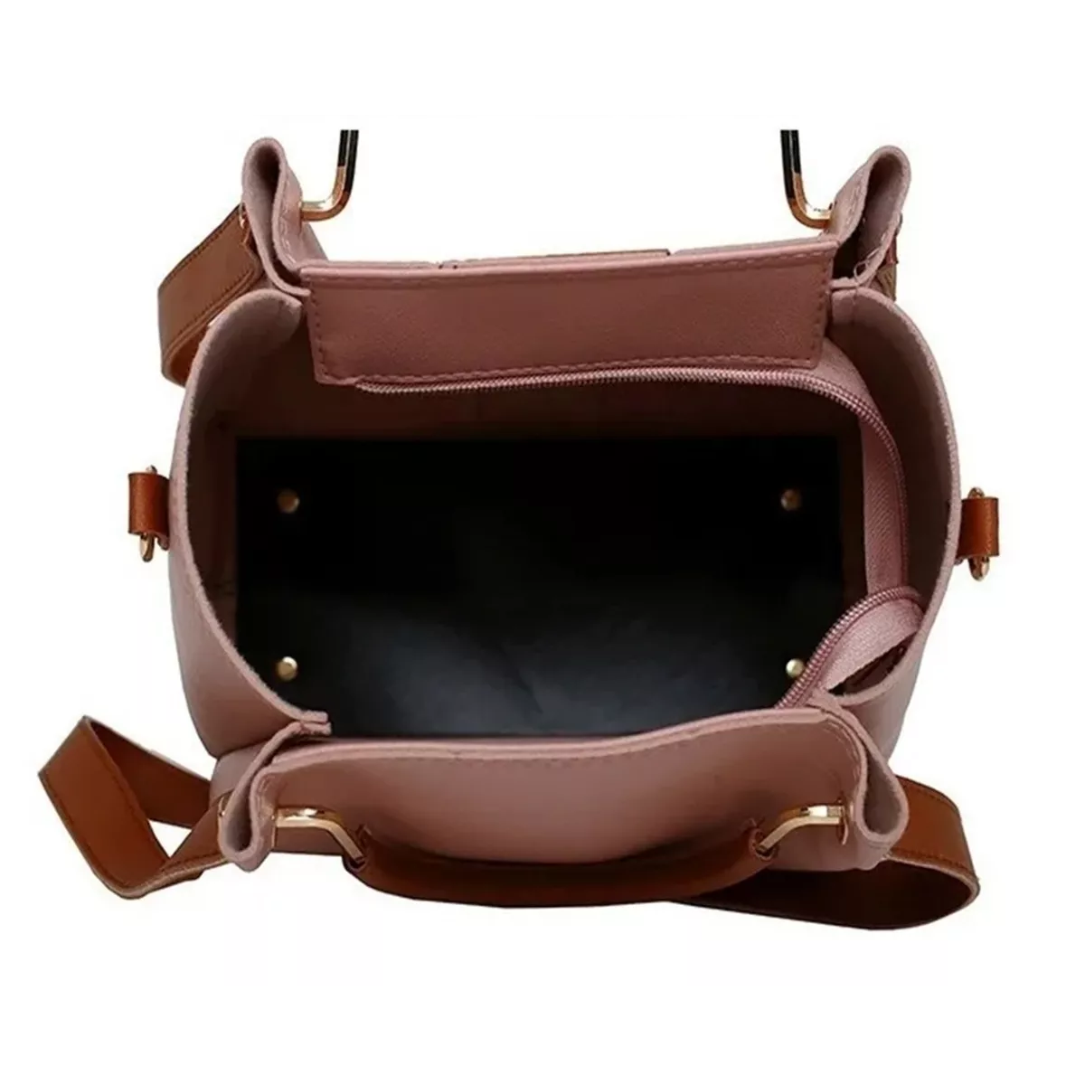 Set 4 Bolsas Mujer Moda Dama Crossbody Cosmetiquera Correa