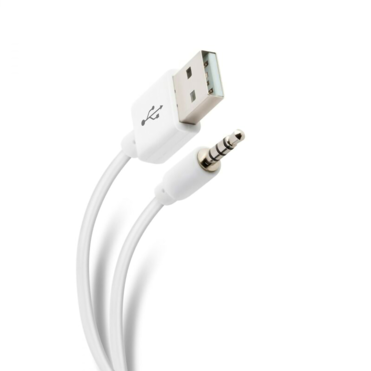 Cable Carga y Datos USB Auxiliar 3.5mm 4 vías iPod Shuffle