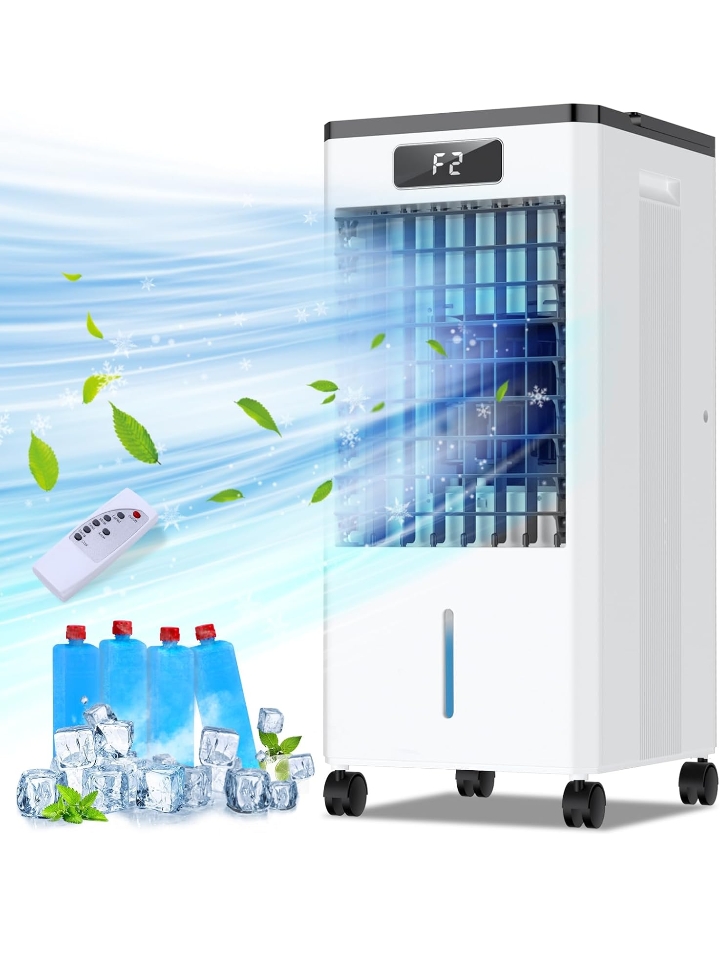 Enfriador humidificador evaporativo de aire portátil 4 modos 3 velocidades 