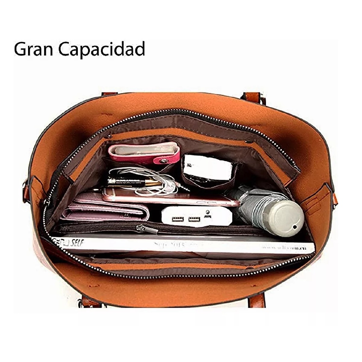 Bolsa De Tote Dama Bandolera Cafe