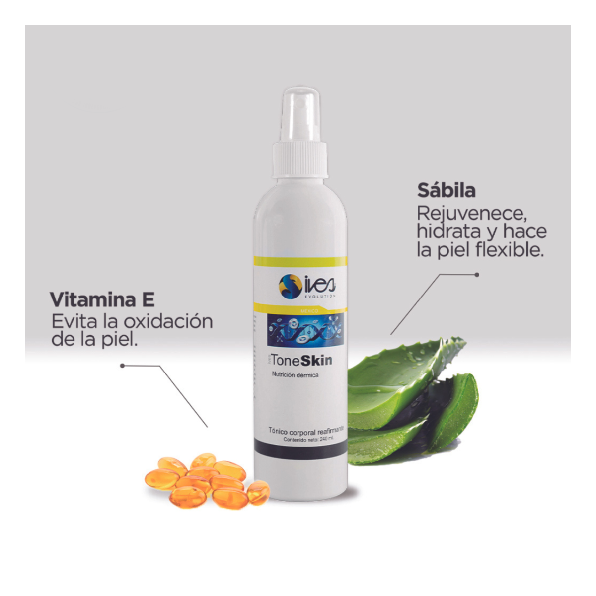 Centella Asiática Extractos Herbales ToneSkin Reafirmante Ives Evolution México 2 Pack