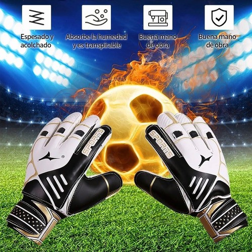 Guantes Profesionales Con Varillas Para Portero De Futbol Talla 8 blancos