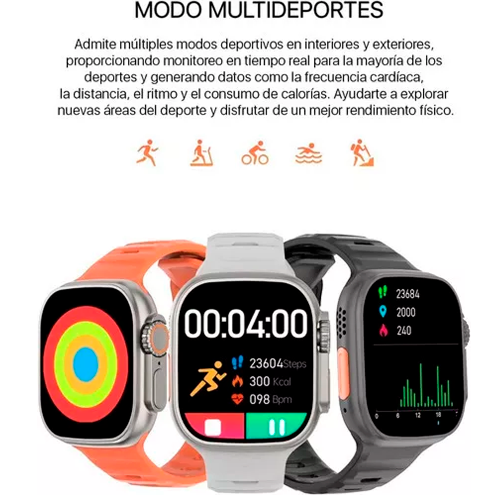 Audifonos Inalámbricos Ultra Controles Tactiles Bluetooth Mas Reloj inteligente Smartwatch Ultra