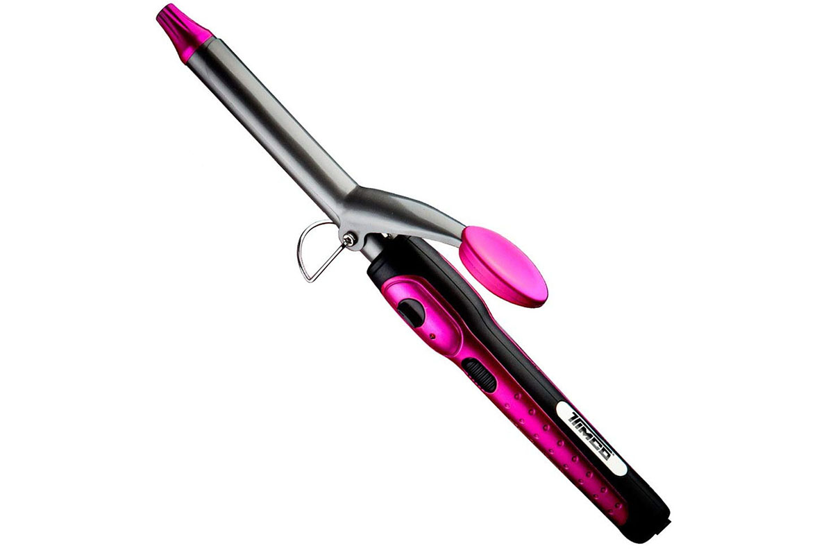 TENAZA RIZADORA 19MM TITANIUM NEGRO ROSA TIMCO.