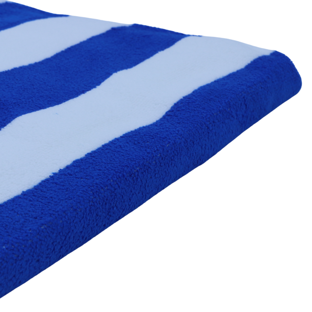 Toallas de Rayas Azules, Juego de 3 Toallas para alberca, Playa, SPA, Jacuzzi, Sauna y Uso Interior y Exterior (Azul) Extra Suaves y absorbentes 100x180cm 500gr 100% Poliester Microfibra