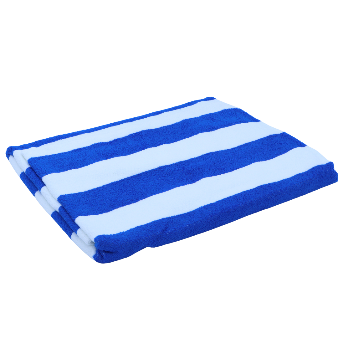 Toallas de Rayas Azules, Juego de 3 Toallas para alberca, Playa, SPA, Jacuzzi, Sauna y Uso Interior y Exterior (Azul) Extra Suaves y absorbentes 100x180cm 500gr 100% Poliester Microfibra