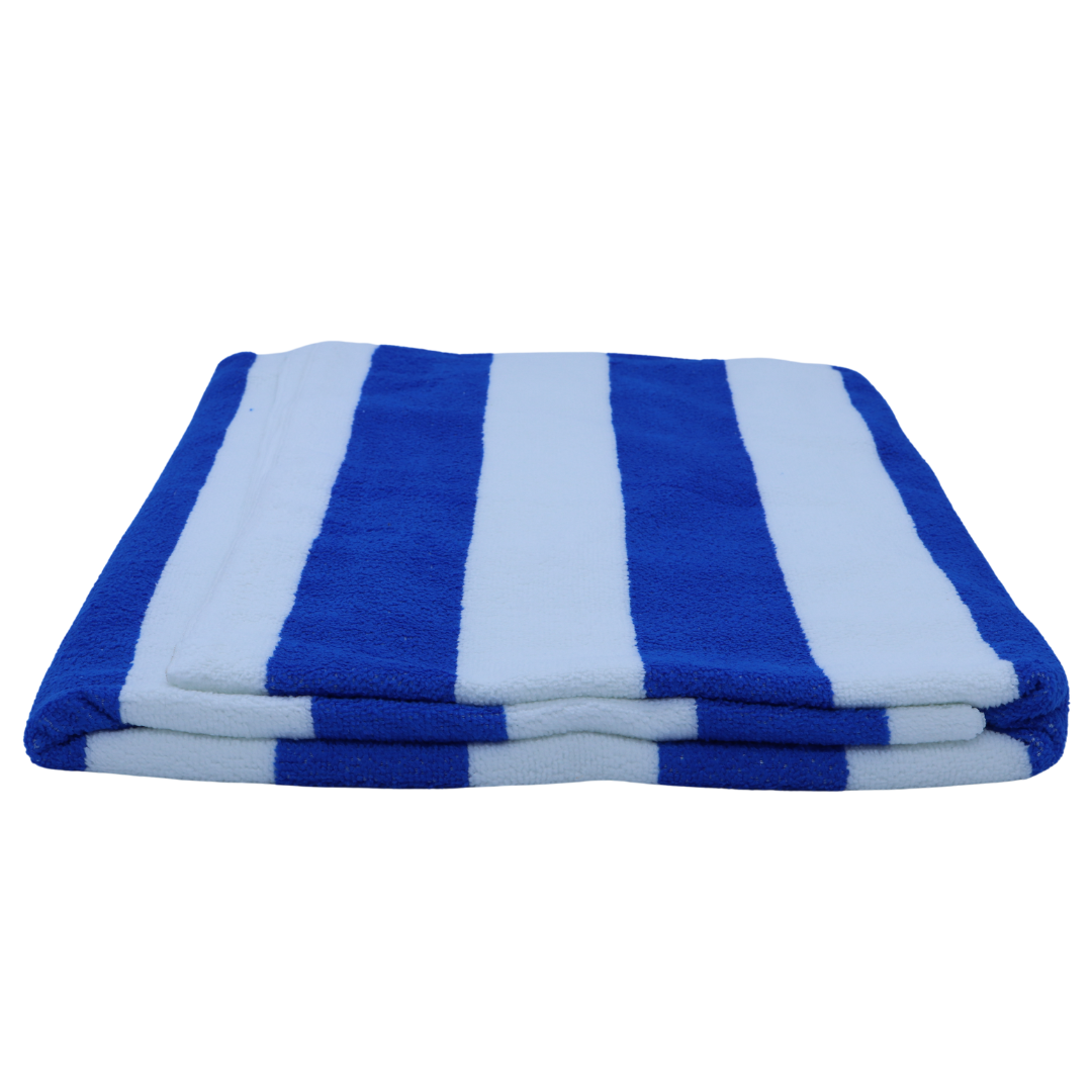 Toallas de Rayas Azules, Juego de 3 Toallas para alberca, Playa, SPA, Jacuzzi, Sauna y Uso Interior y Exterior (Azul) Extra Suaves y absorbentes 100x180cm 500gr 100% Poliester Microfibra