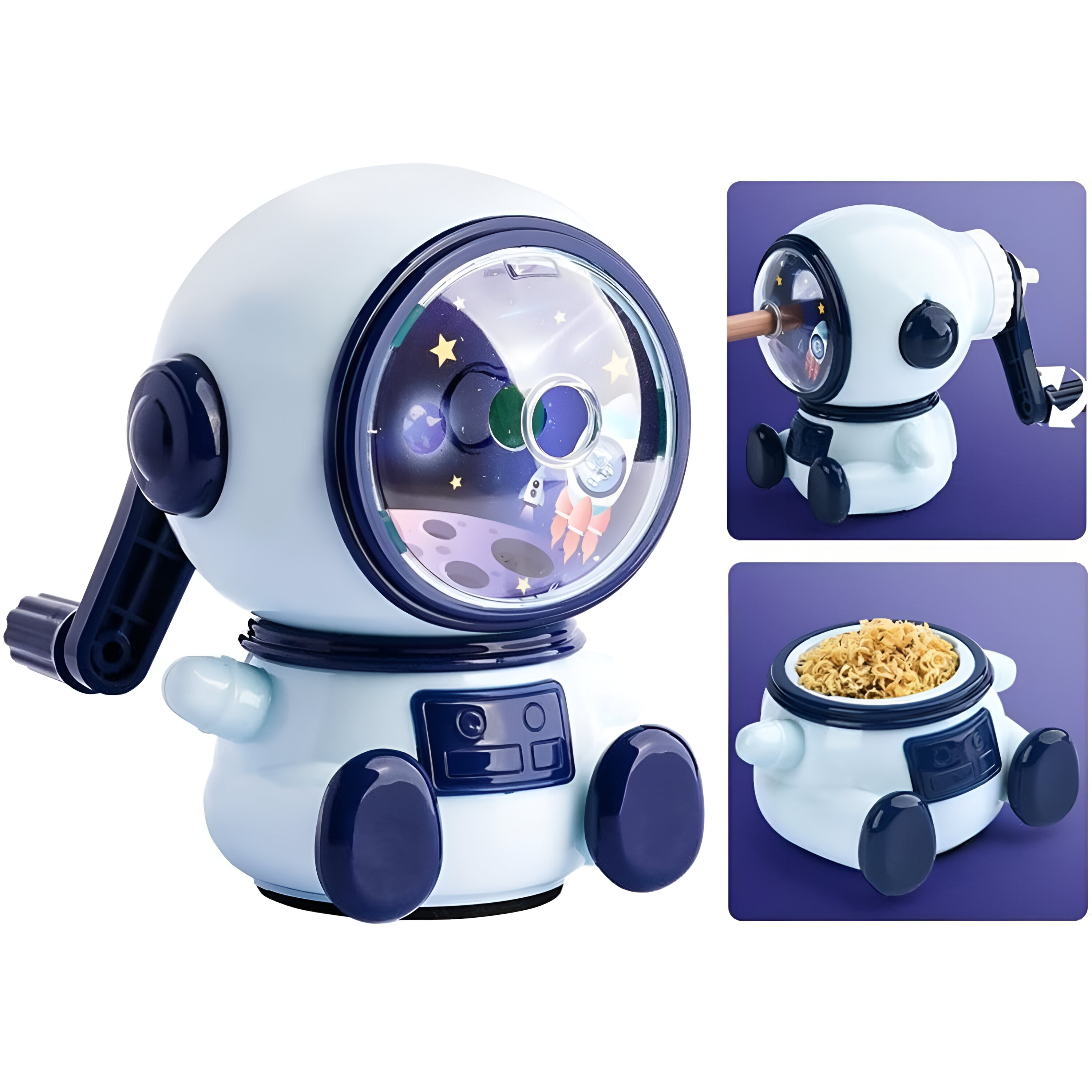 Sacapuntas Manual en Forma de Astronauta