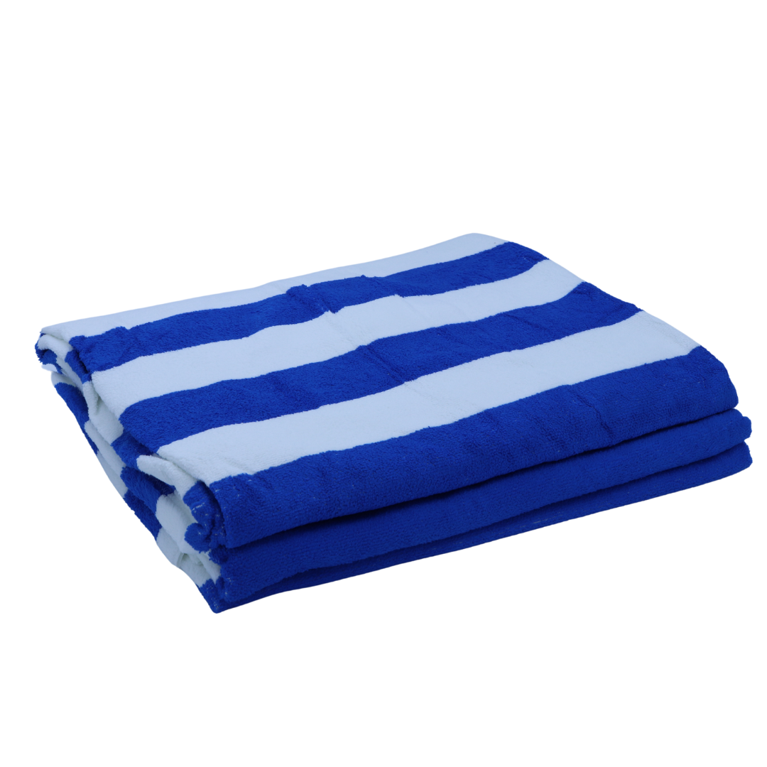 Toallas de Rayas Azules, Juego de 3 Toallas para alberca, Playa, SPA, Jacuzzi, Sauna y Uso Interior y Exterior (Azul) Extra Suaves y absorbentes 100x180cm 500gr 100% Poliester Microfibra