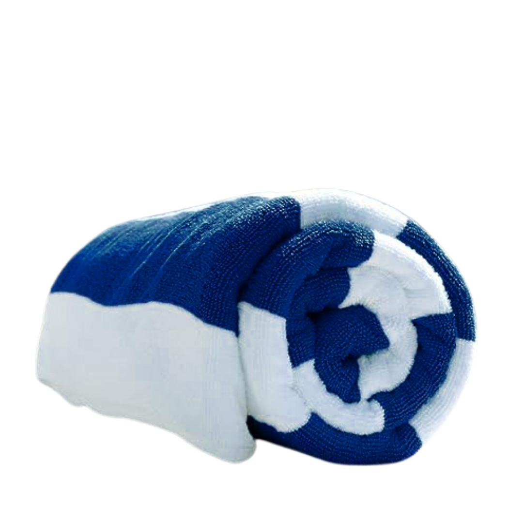 Toallas de Rayas Azul Marino, Juego de 3 Toallas para alberca, Playa, SPA, Jacuzzi, Sauna y Uso Interior y Exterior (Azul) Extra Suaves y absorbentes 100x180cm 500gr 100% Poliester Microfibra