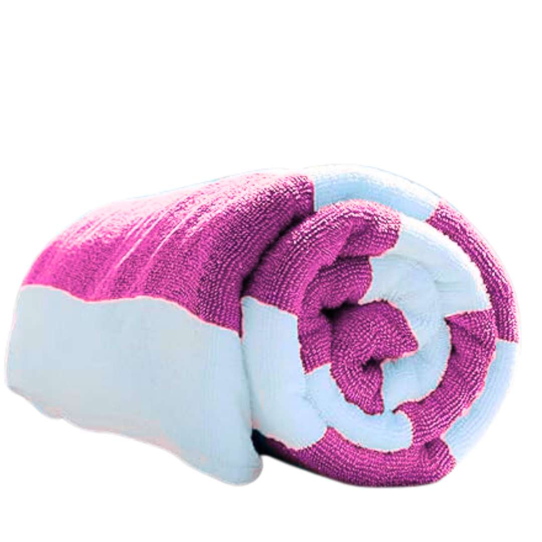 Toallas de Rayas Rosa, Juego de 3 Toallas para alberca, Playa, SPA, Jacuzzi, Sauna y Uso Interior y Exterior Extra Suaves y absorbentes 100x180cm 500gr 100% Poliester Microfibra Marca: Genérico