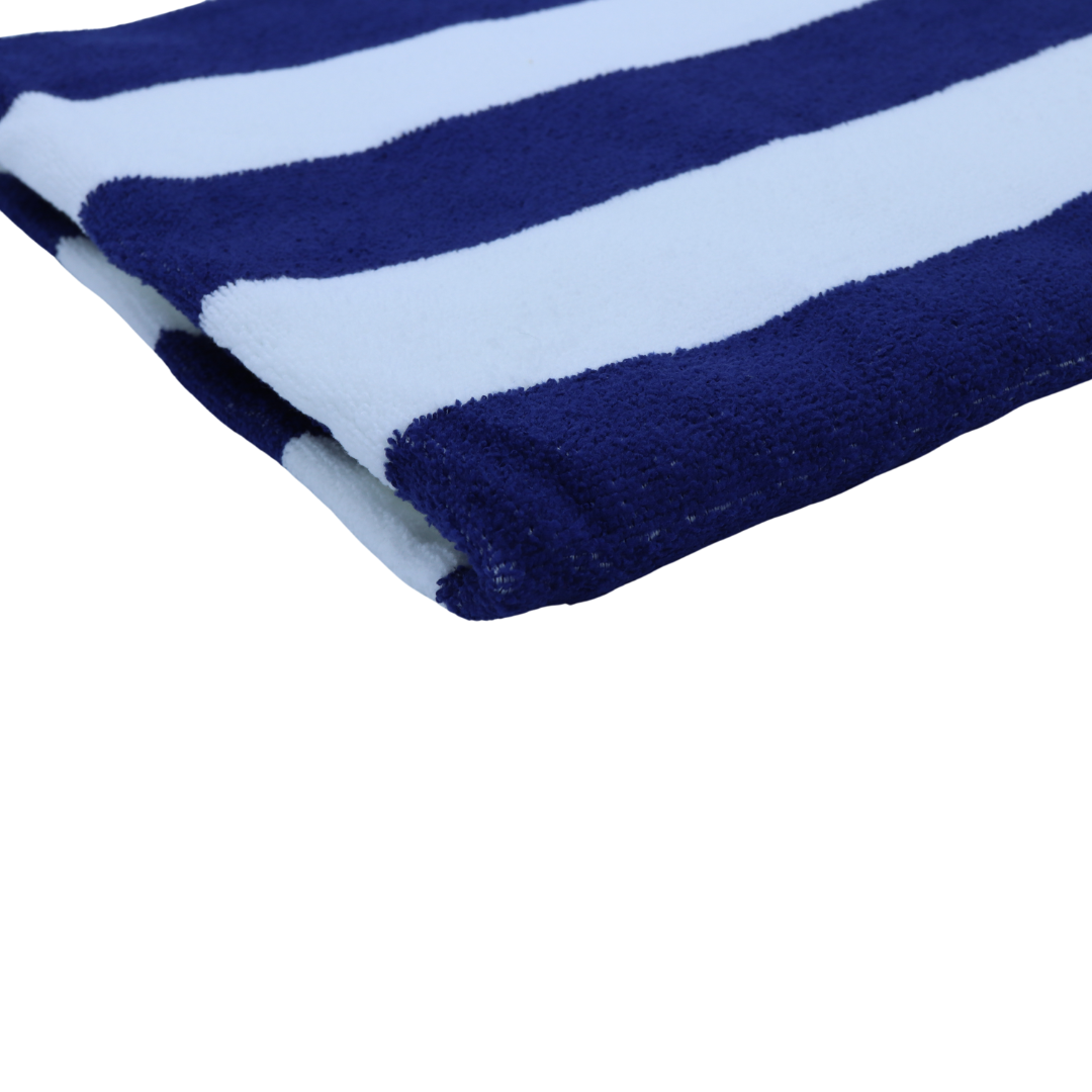 Toallas de Rayas Azul Marino, Juego de 3 Toallas para alberca, Playa, SPA, Jacuzzi, Sauna y Uso Interior y Exterior (Azul) Extra Suaves y absorbentes 100x180cm 500gr 100% Poliester Microfibra