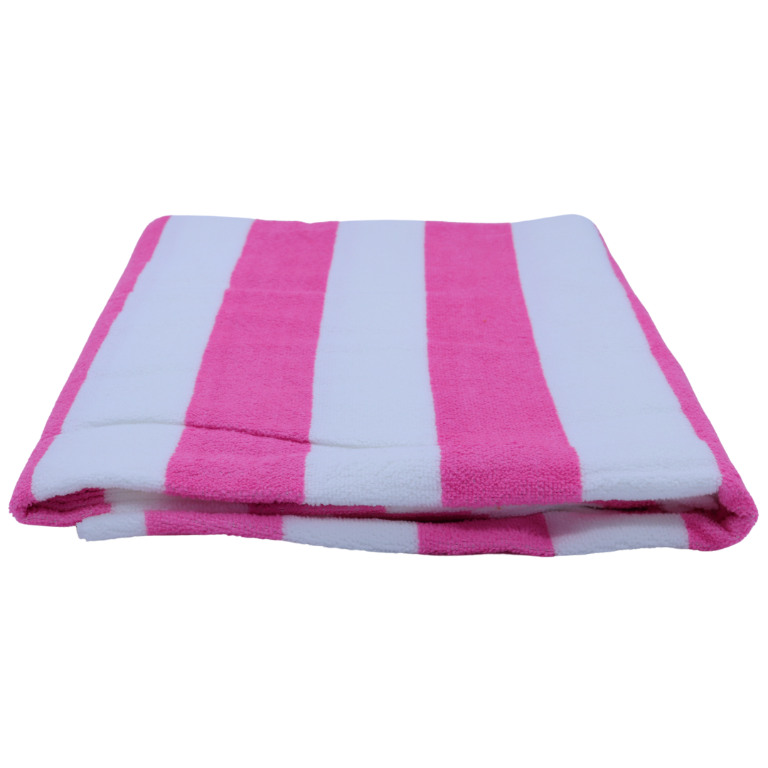 Toalla de Rayas Rosa, 1Toalla para alberca, Playa, SPA, Jacuzzi, Sauna y Uso Interior y Exterior Extra Suaves y absorbentes 100x180cm 500gr 100% Poliéster Microfibra