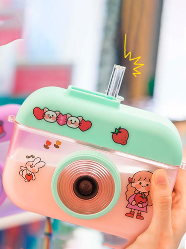 Cantimplora Niños Cámara Correa Escuela Agua Botella 2101 Lila