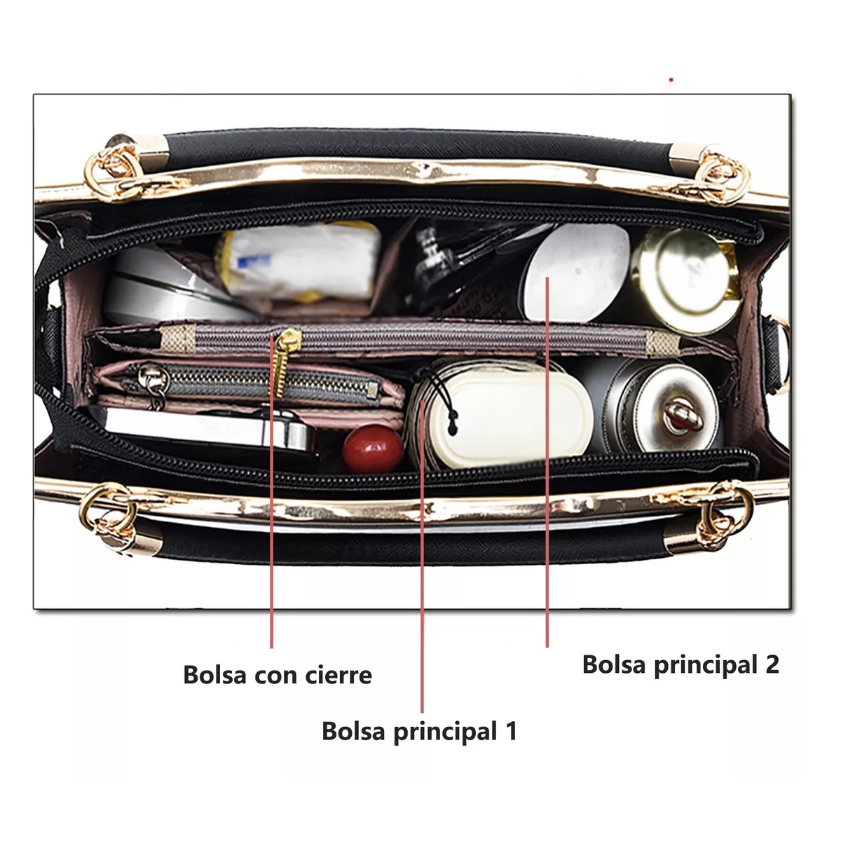 Bolso Bandolera Negra Dama Mano Impermeable De Viaje Laptop