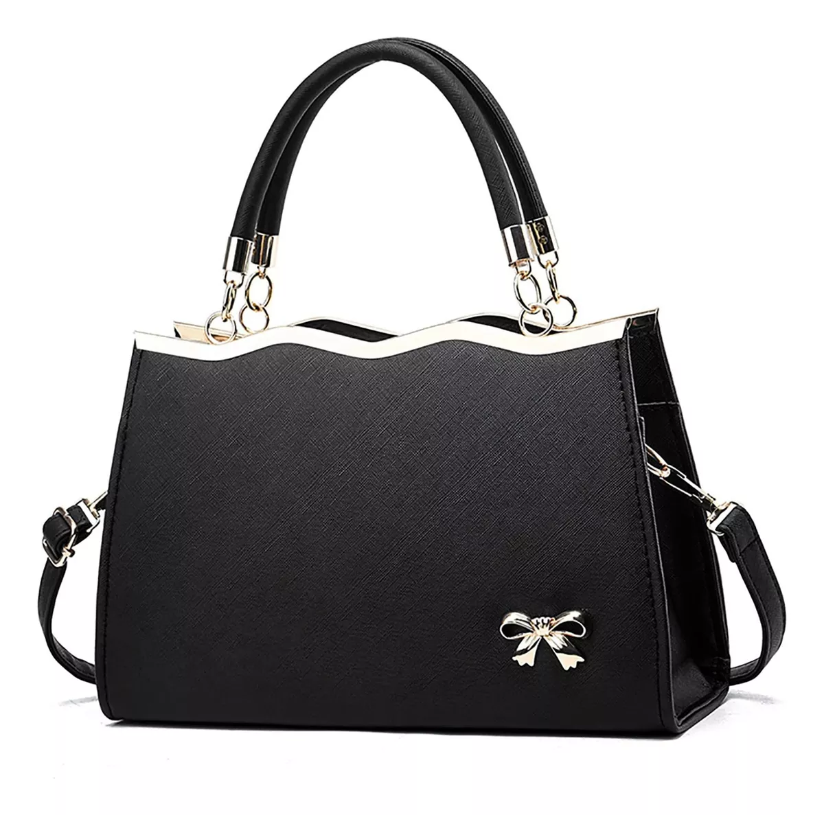 Bolso Bandolera Negra Dama Mano Impermeable De Viaje Laptop