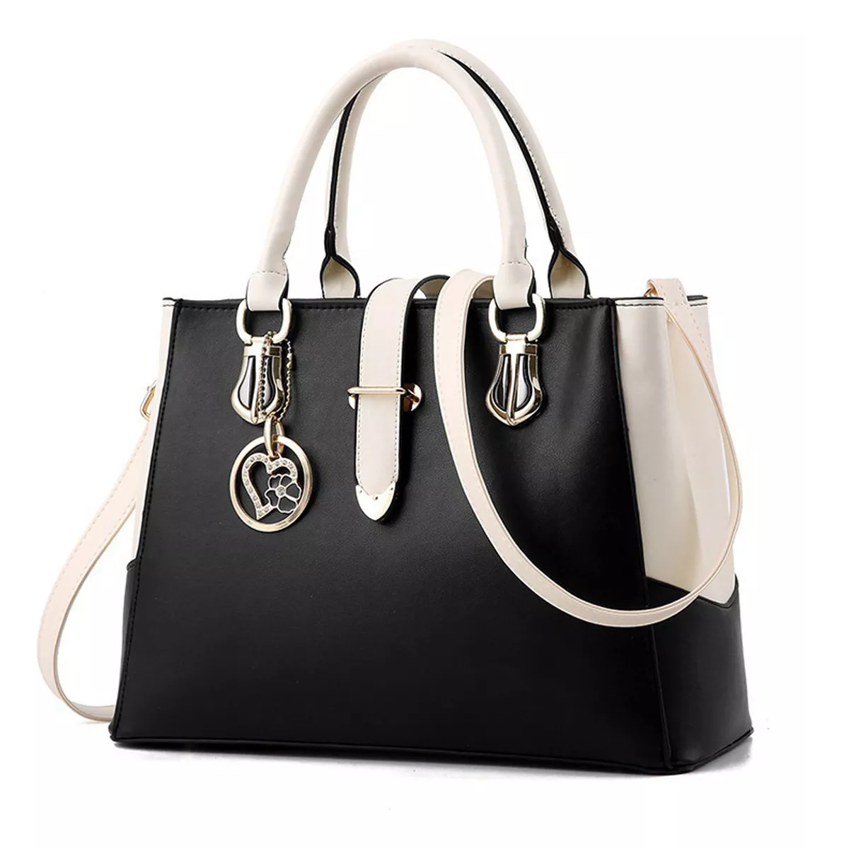 Bolsas Mujer Crossbody Bandolera Bolsa Blanco Y Negro Dama