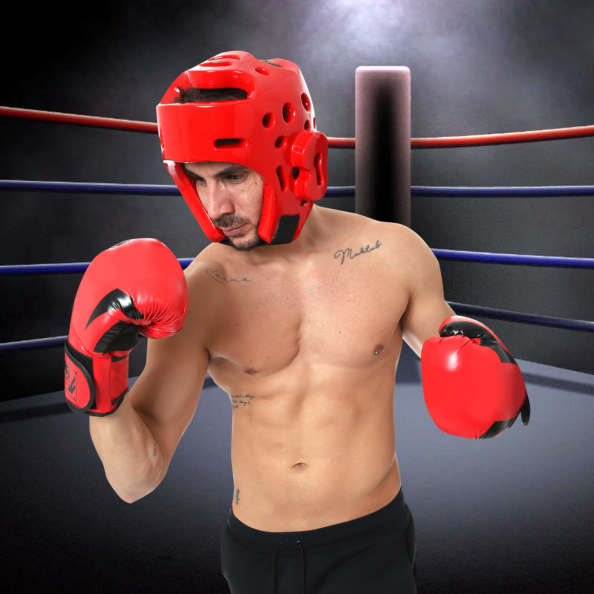 Casco Careta Abierto Taekwondo Box Ajustable Pomulo Protector Grande Large.