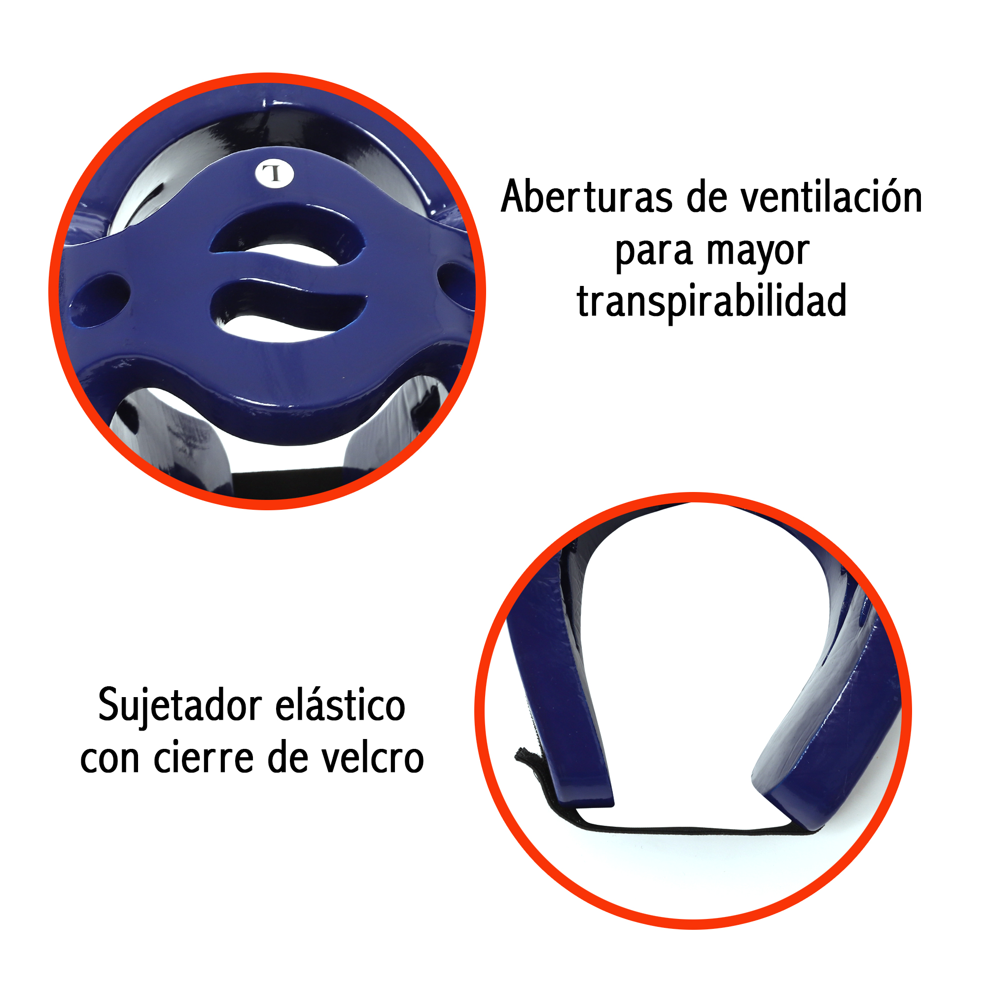 Casco Careta Abierto Taekwondo Box Ajustable Pomulo Protector Azul Grande Large.