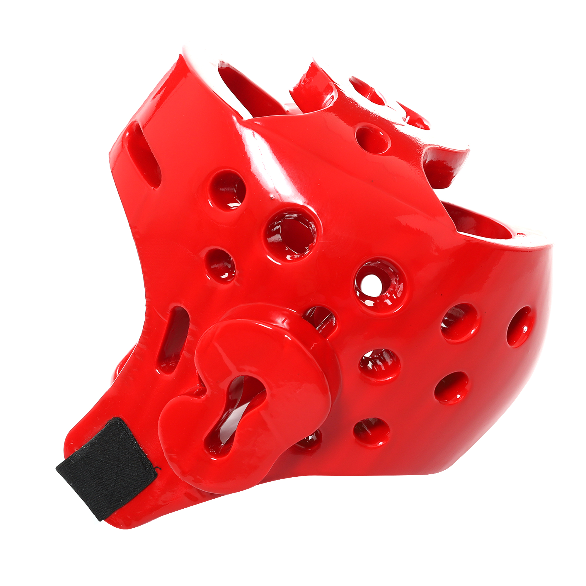 Casco Careta Abierto Taekwondo Box Ajustable Pomulo Protector Rojo Mediana Medium.