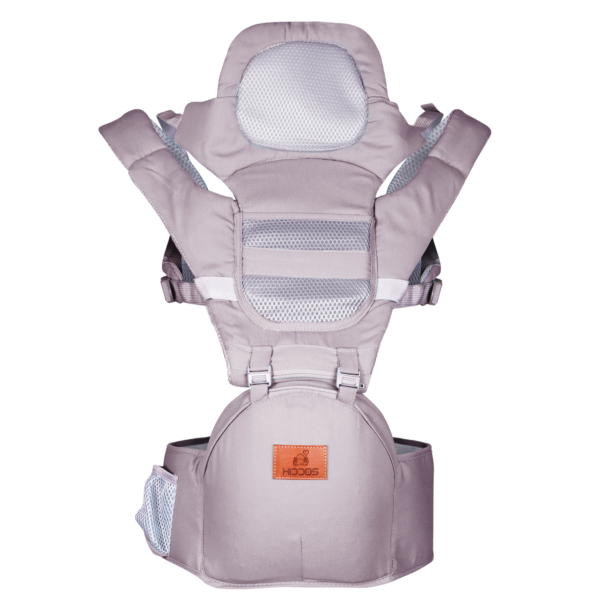 Mochila Cangurera Bebe Porta Bebes Ergonomica Multifuncional Color Gris.