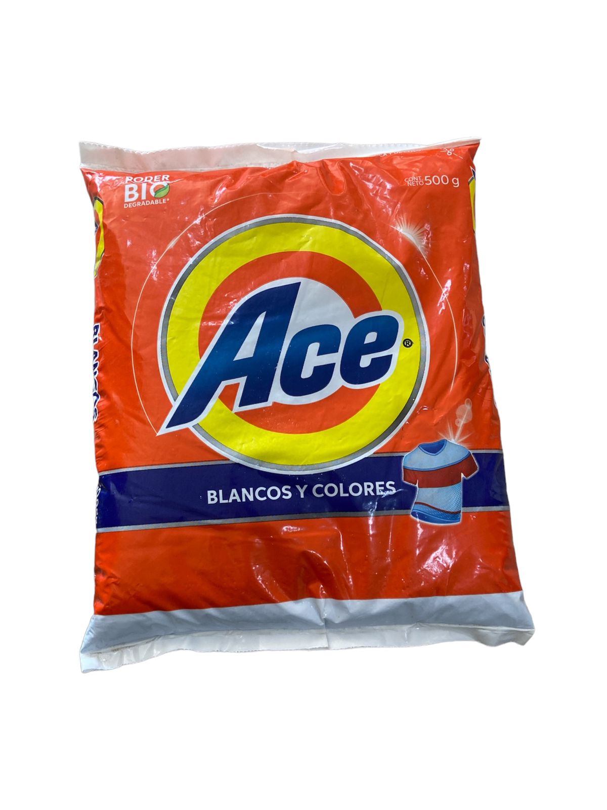 Detergente En Polvo Ace Blancos Y Colores 600gr Caja 7 Pz