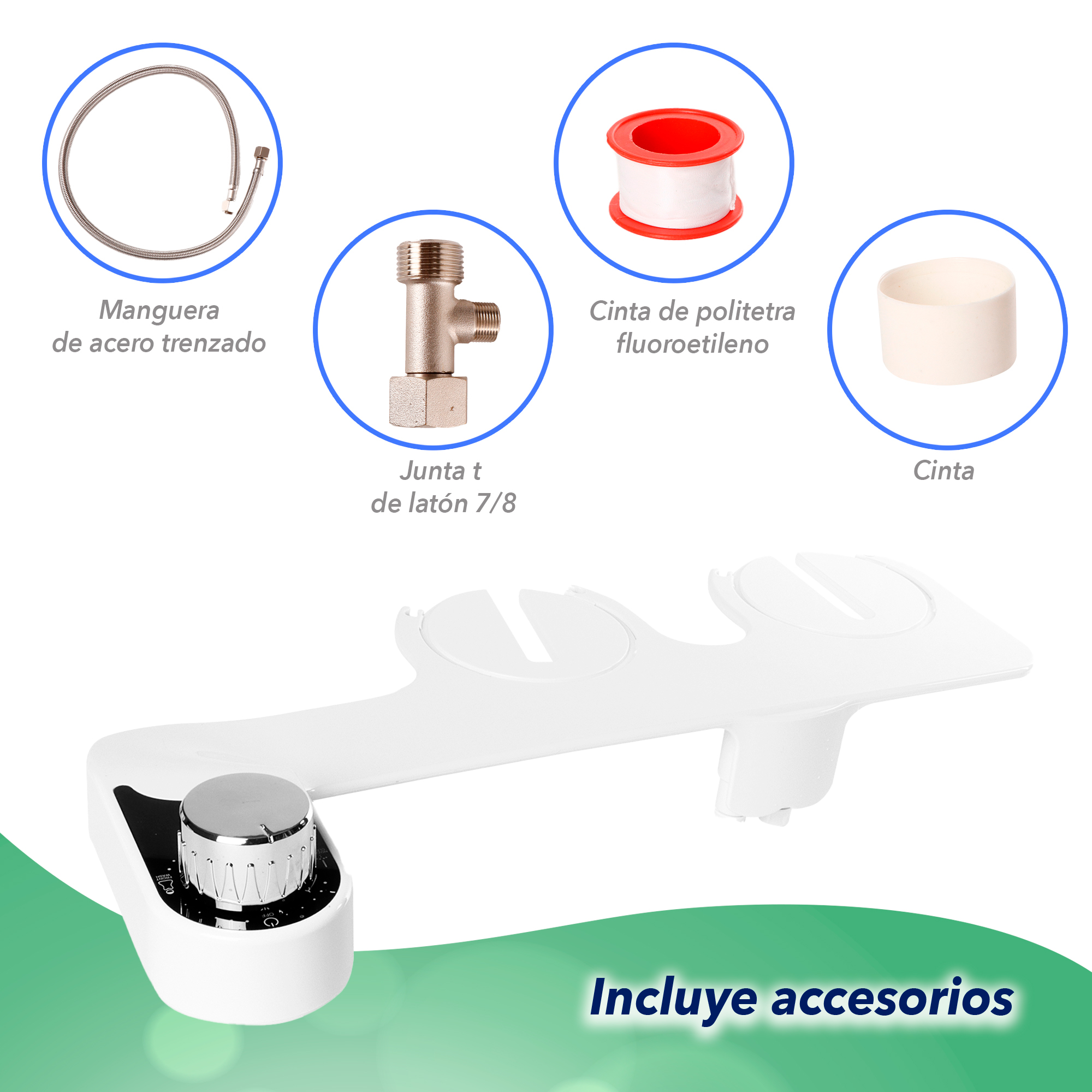Bidet Baño Accesorio Para Inodoro Fácil Instalación Rociador Autolimpieza .