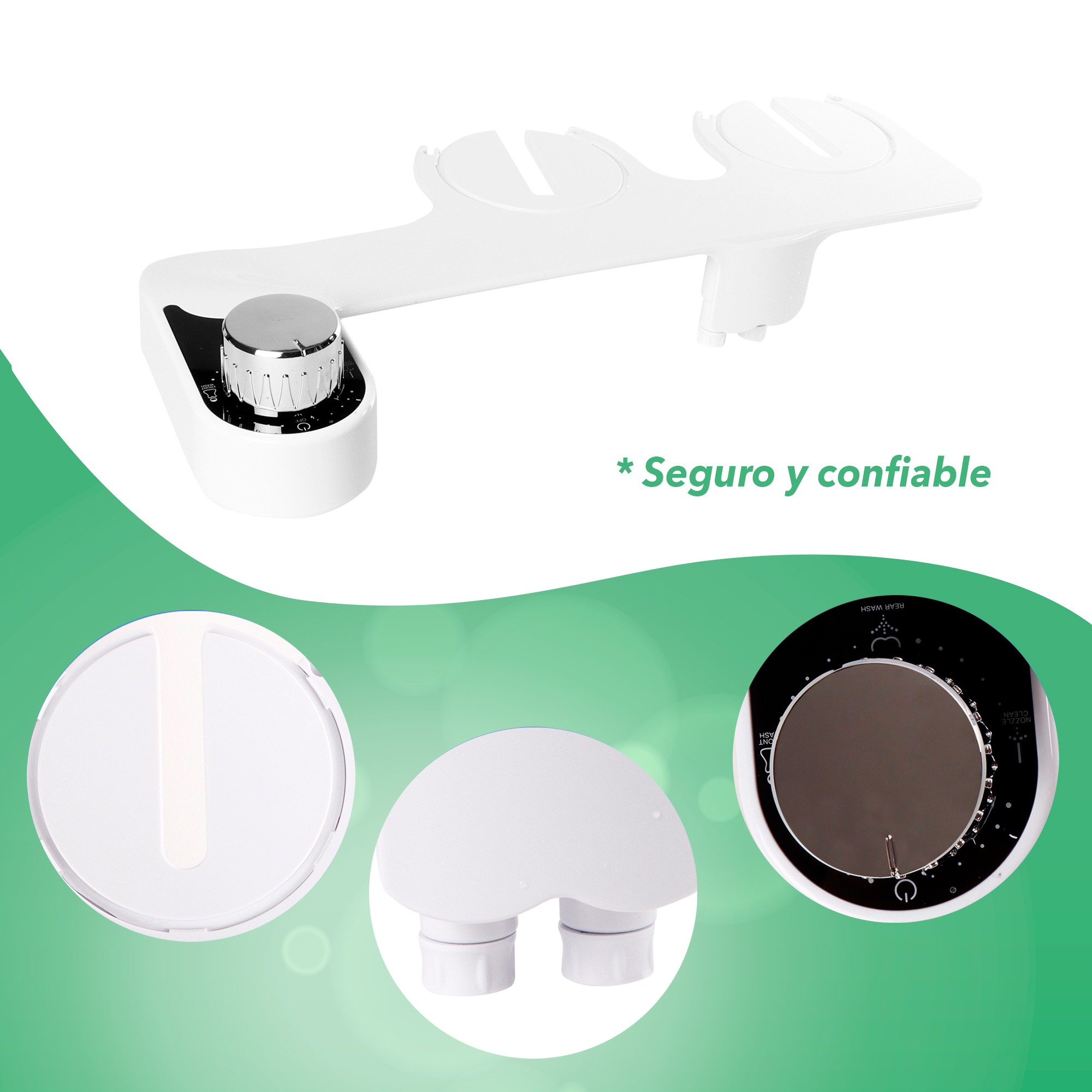 Bidet Baño Accesorio Para Inodoro Fácil Instalación Rociador Autolimpieza .