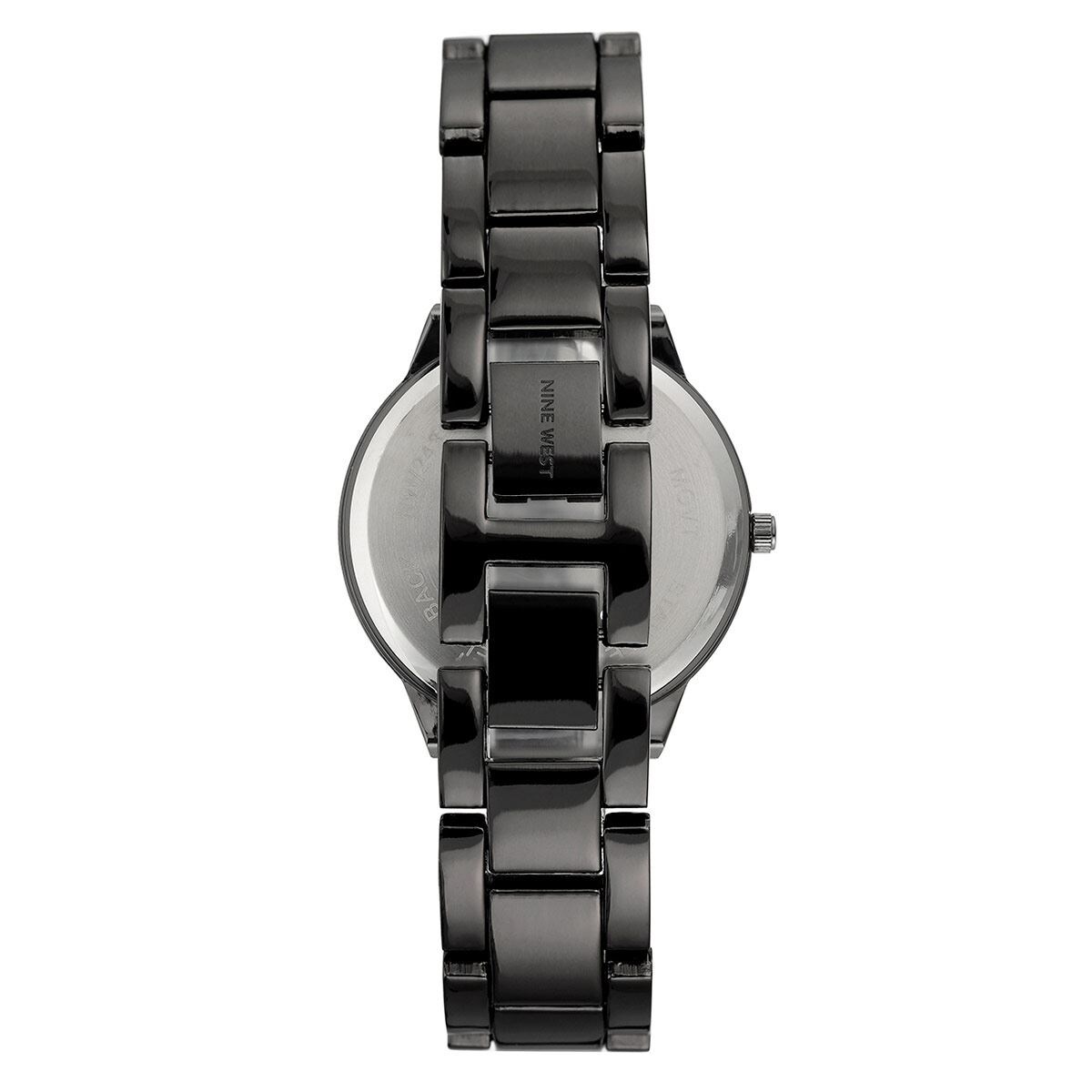  Reloj de mujer Nine West de diseñador 36mm NW/2435PRGY Negro Mate