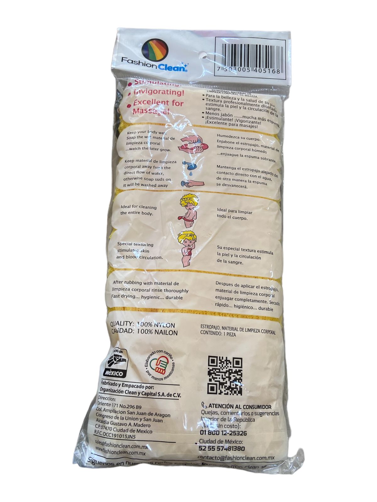 Estropajo Para El Cuerpo Saluk Fashion Caja 10 Pz