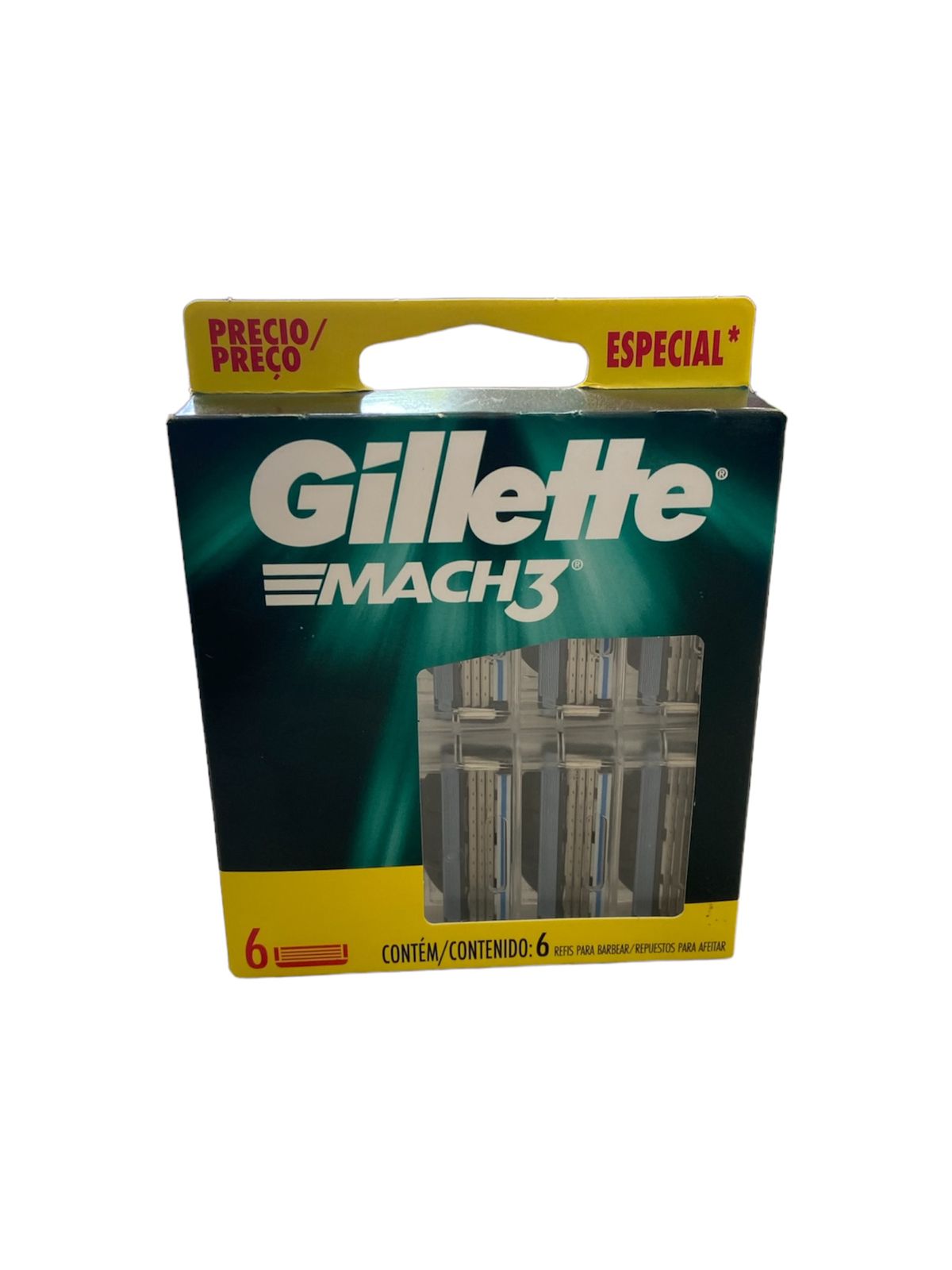 Repuesto Gillette Mach3 Cartucho Con 6 Pz  