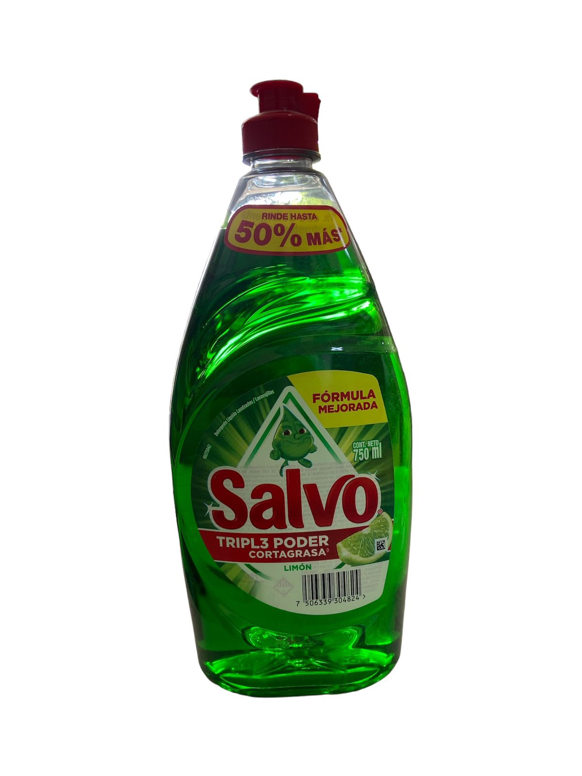 Jabon Para Trastes Salvo Liquido De 750ml Caja 6 Pz