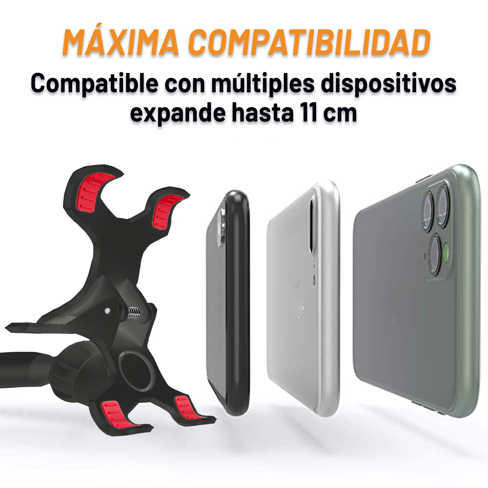 Soporte para Celular Archy Brazo Flexible Universal Multiangulo Rotación 360 Mesa Escritorio Hogar Oficina con Brazo De Ajuste Clip Pinza Porta Celular.